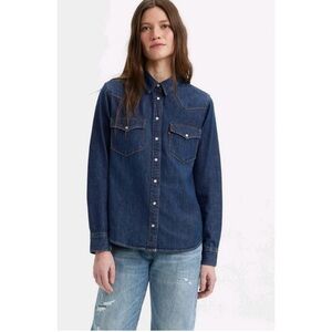Levi's Women's Long Sleeve The Ultimate Western Button-Down Shirt - Smokin